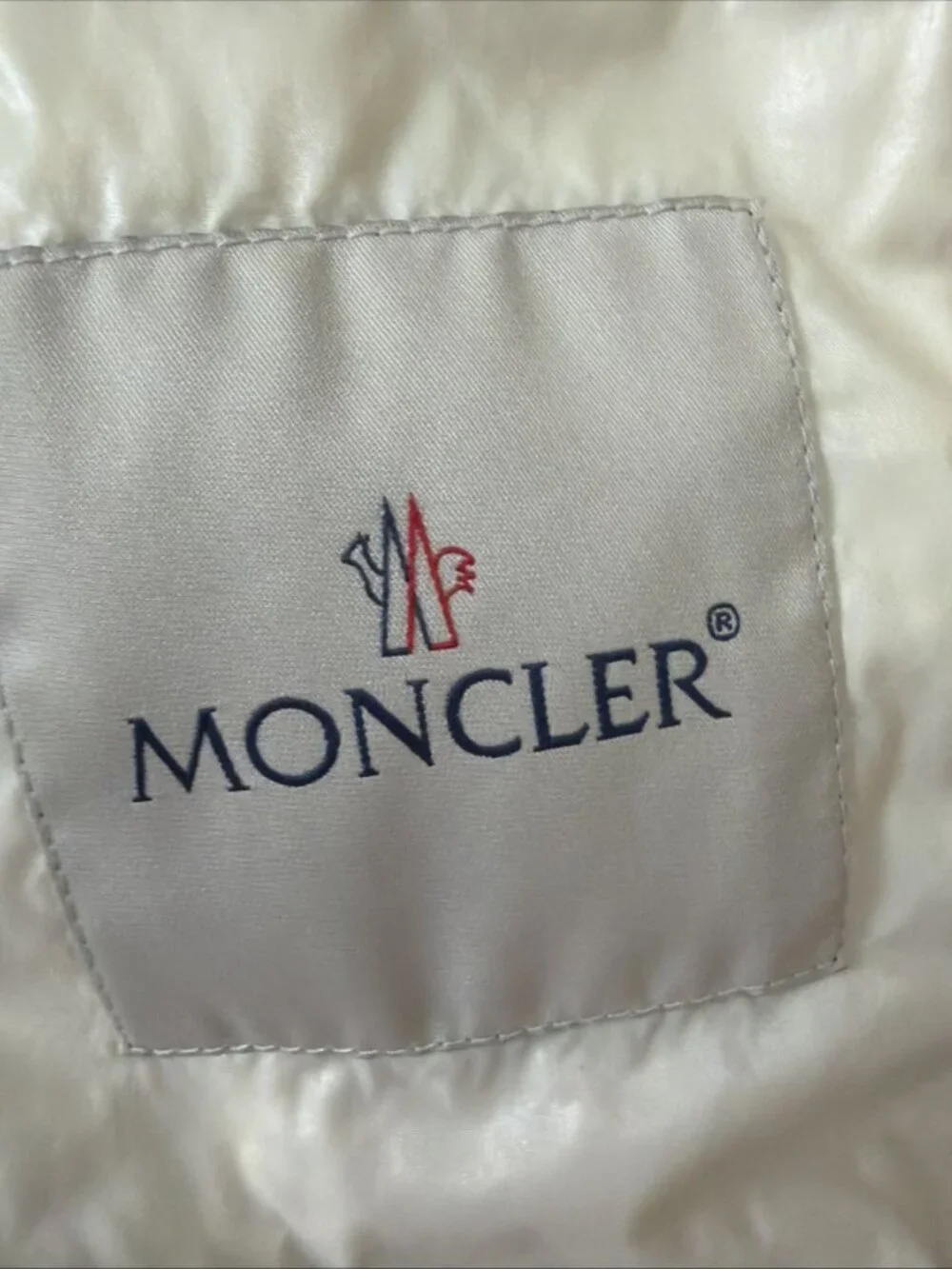 Moncler Kid's Boys Down Quilted Light Puffer Jacket Blue/White/Red Size 6 (Q11)